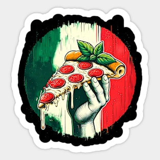 Pizza Lover Italian Flag Colors Sticker